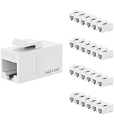 iwillink 10Gbps RJ45 Cat6A Keystone Coupler 25-Pack, Female to Female Cat6A Keystone Jack, UTP Ke...