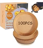 Air Fryer Disposable Paper Liner, Round Parchment Cooking Non-Stick, Baking Roasting Food Grade P...