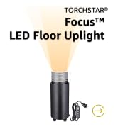 TORCHSTAR 5CCT Zoomable Uplighting LED Floor Can Light, 10.39 Inch, Black | 1200LM Dimmable, 15°-...
