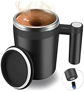 FCSWEET Self Stirring Mug,Rechargeable Auto Magnetic Coffee Mug with 2Pc Stir Bar,Waterproof Auto...