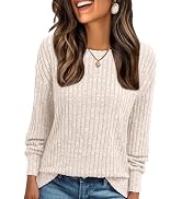 AUTOMET Womens Dropped Shoulder Long Sleeve Shirt Fall Fashion Tops Tunic Dressy Casual Sweater C...