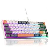 CORBOBO 60 Percent Keyboard,RGB Backlit Gaming Keyboard USB-C Wired,Portable 68 Keys Compact Mini...