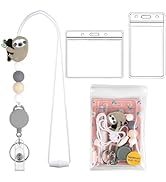 Qpige Teacher Lanyard Retractable Lanyards for ID Badges and Keys, Cow Animal Beaded Breakaway La...