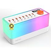 TMEHM 3-in-1 Sleep Sound Machine with 8 Mixable Nature Sounds, Portable Bluetooth Speaker &amp; 12-Co...