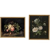 WITCOLOR Framed Canvas Wall Art, 8×10in Vintage Wall Art Decor for Living Room Retro Nature Flora...