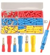 200pcs Bullet Connectors Male and Female, Bullet Terminals Wire Connectors Crimp Terminal Automot...