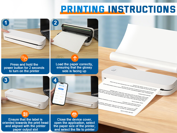 Thermal Printer Paper 8.5&amp;#39;&amp;#39;x11&amp;#39;&amp;#39; US Letter Size, 4 Rolls BPA free Quick-Dry Thermal Printer Paper