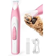 oneisall Low Noise Dog Paw Trimmer with LED Light, Paw Trimmer for Dogs 0.8inch/20mm Widen Blade,...