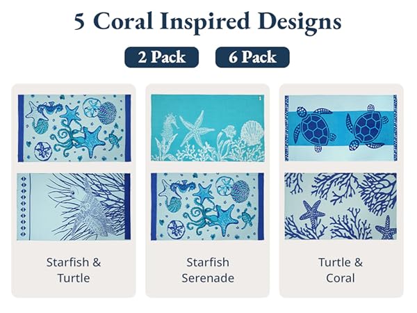 Available In 5 Coral Inspired Prints
