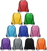 Vorspack 10 Pcs Drawstring Bags Bulk - Drawstring Backpack Draw String Back Bag for Gift, DIY, Pa...