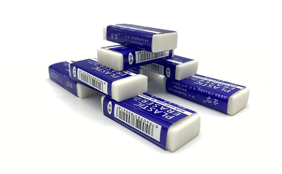 Pencil Erasers White 