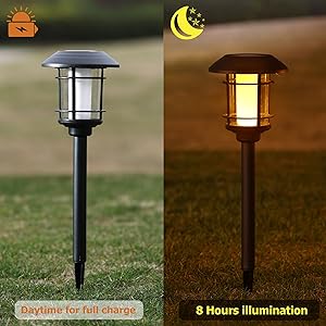 Solar Flame Pathway Lights