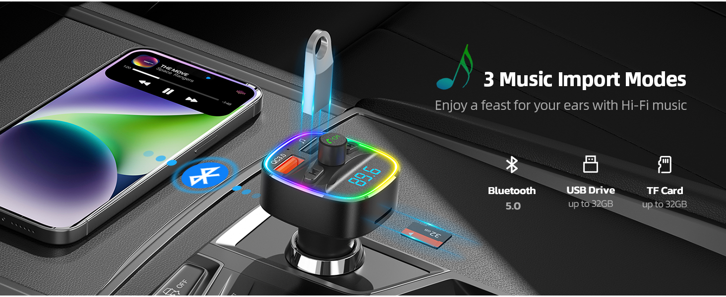 fm modulator bluetooth for car dual bluetooth aux receiver for car fashion iphone adapter for music