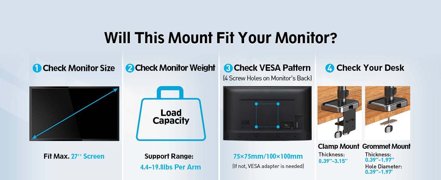 triple monitor arm desk mount