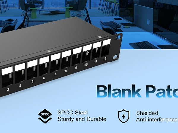 12port blank keystone patch panel