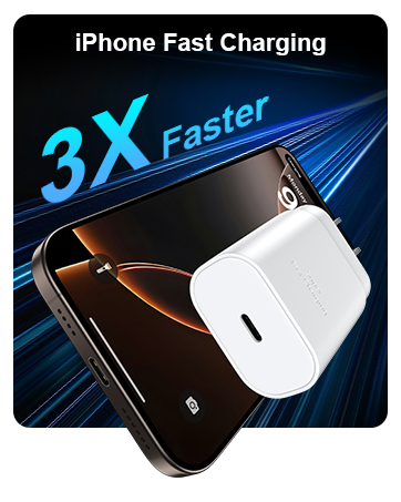 30W iphone 16 15 pro max charger fast charging block cable cord long 10 ft usb c fast charger