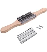 KingTool 15" Buffing Wheel Rake for Compound Cleaning with Buff Rake Metal Plate Replacement