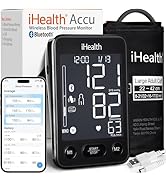 iHealth Accu Blood Pressure Monitor – 4.5" Large LCD(Black), Clinically Accurate, Irregular Heart...