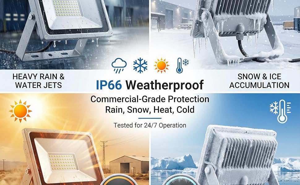 XXBSAZ 2 Pack 150W Flood Lights Outdoor