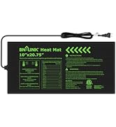 BN-LINK Durable Seedling Heat Mat for Seed Starting 10" x 20.75", Waterproof Warming Mat Plant He...