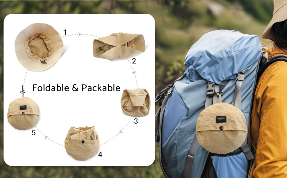 Quick Dry Waterproof Packable Bucket Hat