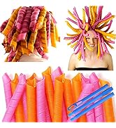 50 Pcs Heatless Spiral Hair Curlers 22inch Magic No Heat Hair Curls For Long Hair 6Pcs Styling Ho...