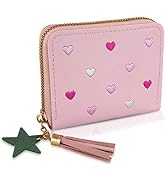 WisePoint Womens Wallet with Zipper, PU Leather Women's Wallet with Card Slots, Credit Card Holde...