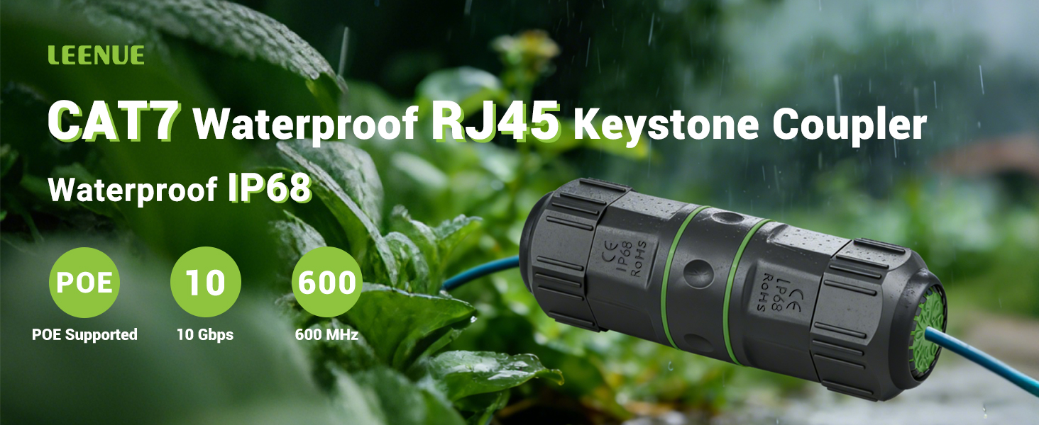 LEENUE Waterproof rj45 Coupler Cat7
