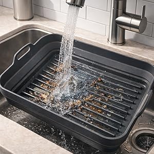 easy cleaning in sink