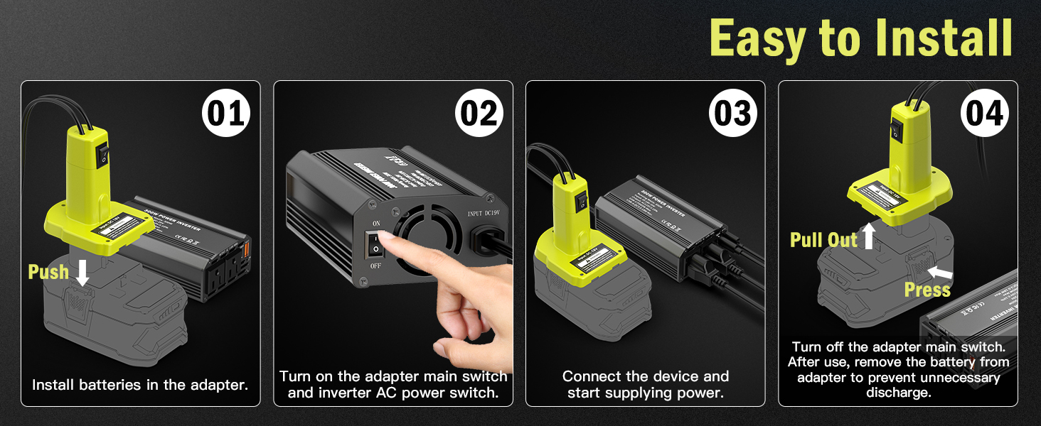 portable power battery adapter