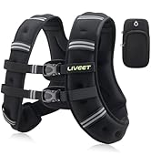 Liveet Weighted Vest, 5 10 15 20 25 30 lbs Weighted Vest for Women Men, Weight Vest with Reflecti...
