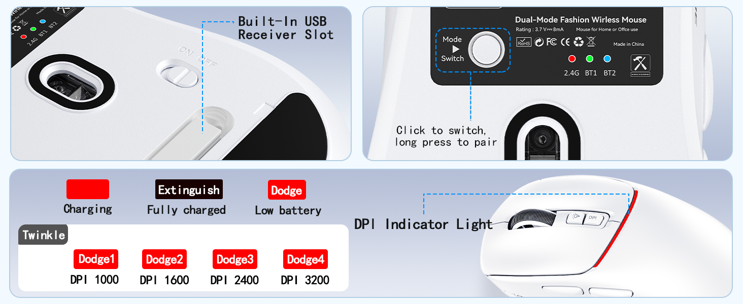 R108 Bluetooth Wireless Mouse
