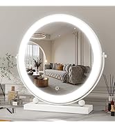 ROLOVE 13 Inch Vanity Mirror with Lights, Round Make Up Mirror with Lighting, LED Mirror Makeup M...