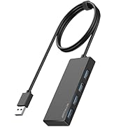 ANYPLUS USB Hub, Multiport USB Splitter Adapter, 2 ft Long Cable USB 3.0 Hub, USB Extender for La...