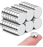 SMARTAKE 45 Pcs Refrigerator Magnets, 10x2.6mm Small Round Fridge Magnets, Multi-Use Premium Neod...