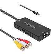 LVY RCA to HDMI Converter AV to HDMI Adapter Composite/CVBS to HDMI Video Audio Converter, Widely...