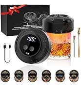 Nefuo Electric Whiskey Smoker Kit, Cocktail Smoker Kit with LED Display Ambient Light Old Fashion...