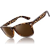tanmigot Classic Plastic Frame Sunglasses for Women &amp; Men, UV400 Polarized Lens, Timeless Retro D...