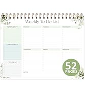 Weekly To Do List Notepad with 52 Undated Sheets (8.5"×11"), Desk Weekly Planner Notepad for Offi...