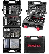 KingTool Drill Bit Set - 418 PCS Drill Bits, Drill Set &amp; Drill Bit for Wood, Metal, Masonry, Ceme...