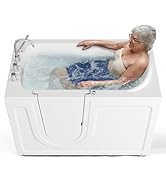 CO-Z Walk In Tub, Walk In Tubs for Seniors, 52" x 30" Walk In Tub Shower Combo with Left Side Ins...