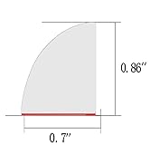 Risunpet Flexible Quarter Round Molding, Double-Sided Peel and Stick Rubber Trim Molding(20Inch)