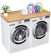 Royxen Washer Dryer Countertop Solid Wood with Polyester Coating, Laundry Countertop with Edge Ra...