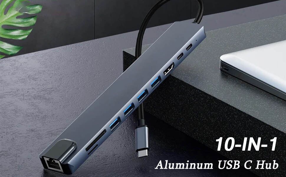 USB C hub with hdmi ethernet ports