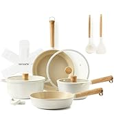 SENSARTE 14 Pcs Nonstick Ceramic Cookware Set, Non-toxic Pots and Pans Set, Healthy Non Stick Kit...