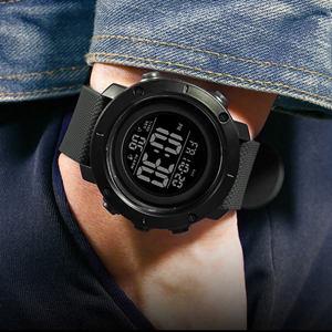 Digital Watch Sports Waterproof Military Back Light Watch Black