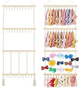 Dahey Headband Holder Bow Hanger for Girls Hair Bows, Macrame Headbands Hair Accessories Hanger N...