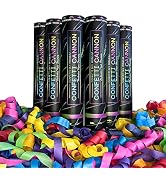Confetti Sky [6 Pack] 12 Inch Streamers Cannons | Multicolor Streamers Cannons for Wedding Celebr...