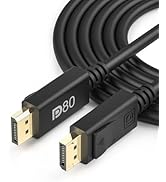 80Gbps Displayport Cable 2.1 6.6FT, 16K DP Cable [DP80, 16K@60Hz, 8K@120Hz, 4K@240Hz, HDR10, HDCP...