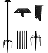 Sungaryard 90Inch Heavy Duty Bird House Pole Mount Kit with Frosted, Bird Feeder Pole Kit with 5 ...